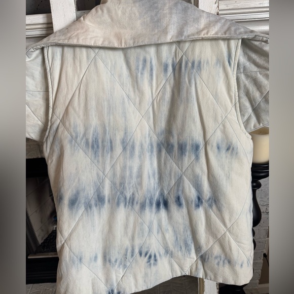 Free People Cream and Blue Sherpa Vest - Picture 6 of 8
